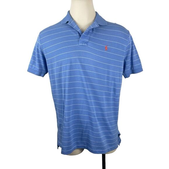 Polo Ralph Lauren Other - Men's Polo Ralph Lauren Blue & White‎ Striped Cotton Polo XL